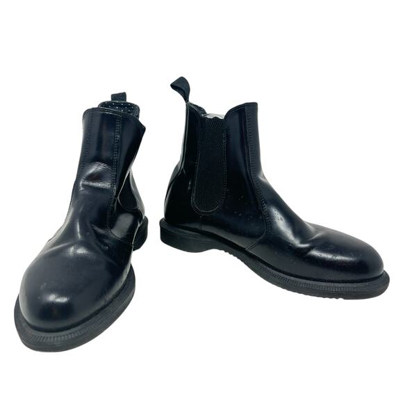 Dr. Martens Flora Chelsea Boots Pull-On Leather Polished Black‎ Size US 9 - Picture 4 of 13